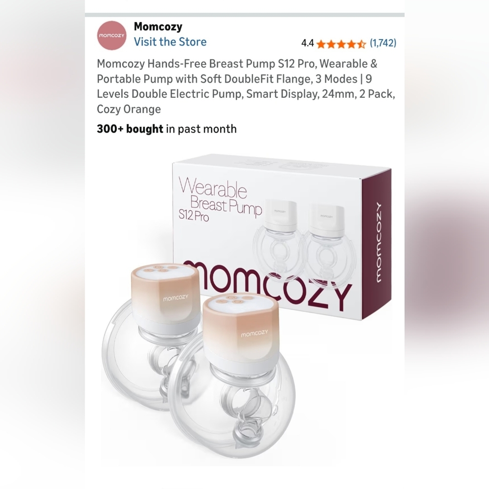 SOLD!!!Wearable Breast Pump S12 Pro - Orange